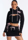 Spring Women Crop Hoodie Skirt Set Printed Three Piece Outfit Casual Sportswear
