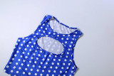 Women Summer Polka Dot Printed Sexy Top Shorts Two-Piece Set