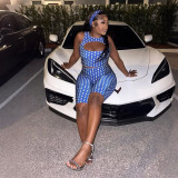 Women Summer Polka Dot Printed Sexy Top Shorts Two-Piece Set