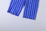 Women Summer Polka Dot Printed Sexy Top Shorts Two-Piece Set