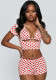 Women Spring & Summer Polka Dot Print Sexy Top & Shorts Two-Piece Set