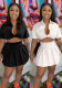Women Spring & Summer Short Sleeve Top & Pleated Skirt Two-Piece Set