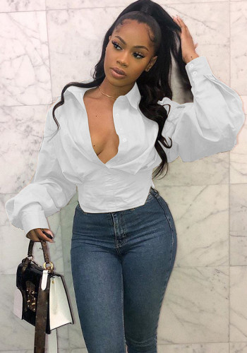 Women Lantern Sleeve Shirt Top