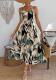 Plus Size Women Summer Sexy Print Holiday Slip Dress