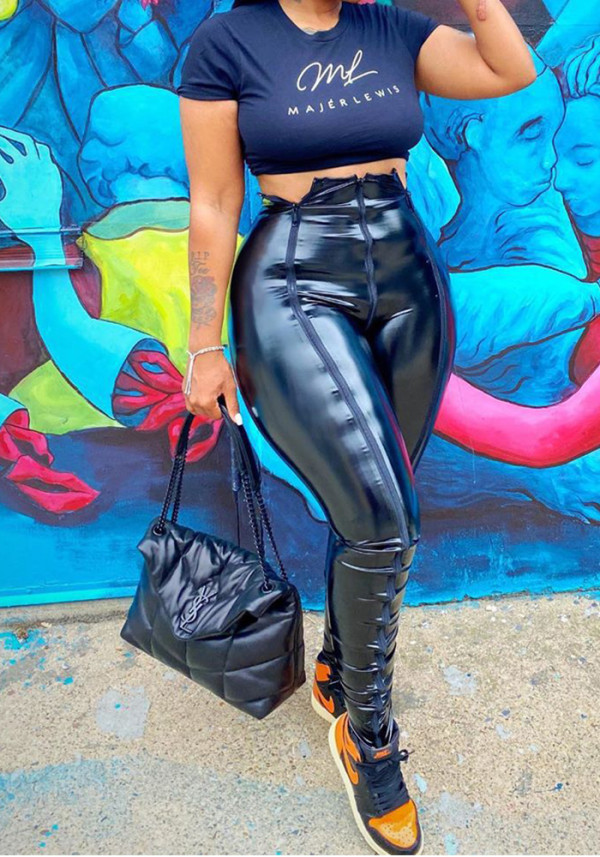 Women PU Leather Pants