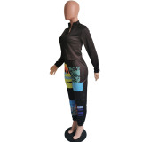 Women Print Casual Top & Pant Two-Piece Set