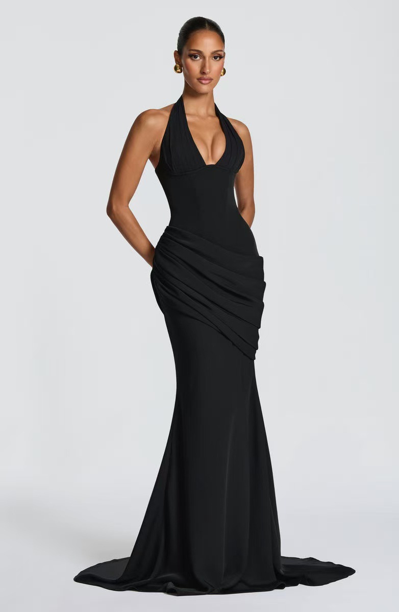 Strapless Backless Formal Gown for Evening Parties
