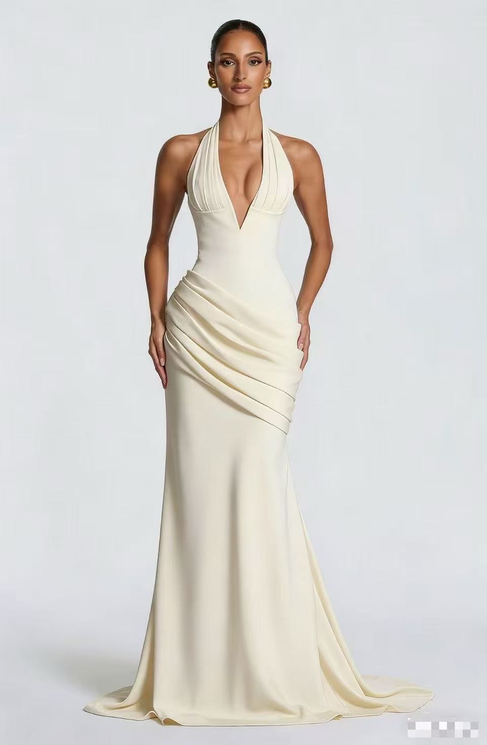 Strapless Backless Formal Gown for Evening Parties