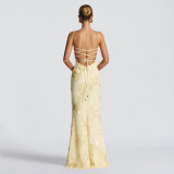 Women Sexy Slip Backless Formal Party Dress