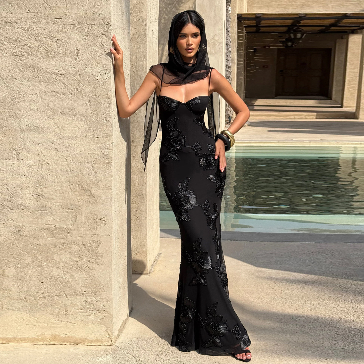 Backless Slip Dress for Formal Evening Parties