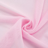 Women Spring Sexy Gradient Print Mesh Ribbon Strapless Dress