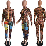 Women Print Casual Top & Pant Two-Piece Set