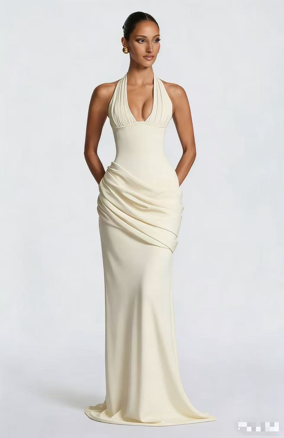 Strapless Backless Formal Gown for Evening Parties
