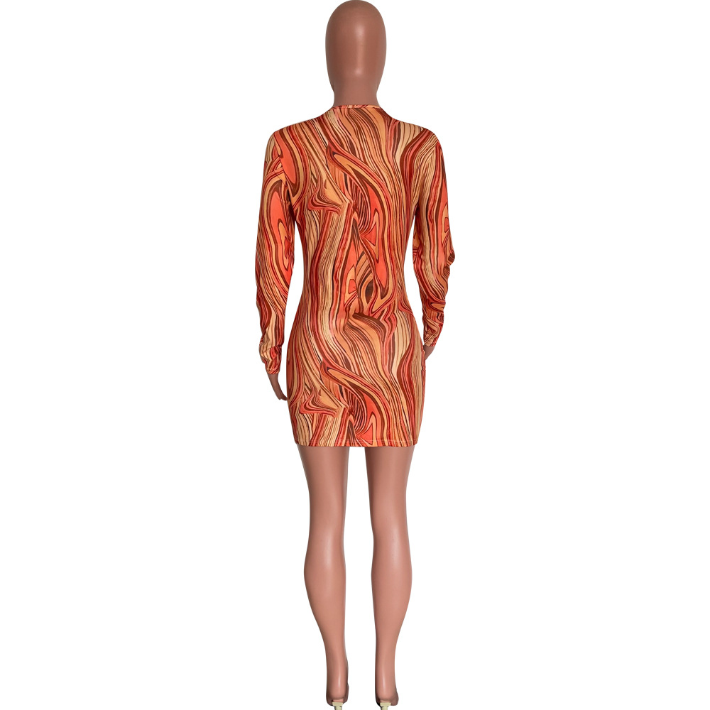 Hollow-Out Bodycon Dress for Evening Club Wear