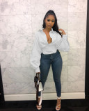 Women Lantern Sleeve Shirt Top