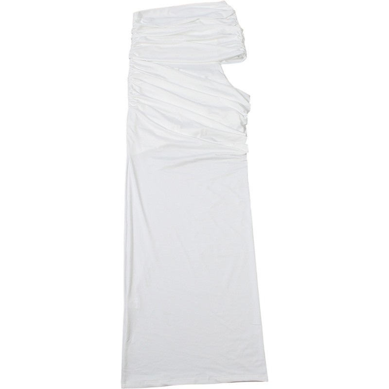 Slash Shoulder Asymmetric Dress for Spring Elegant Events