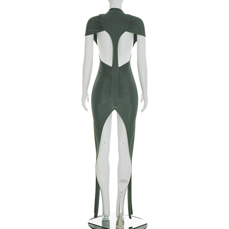 Hollow-Out Ribbon Round Neck Dress for Spring & Summer