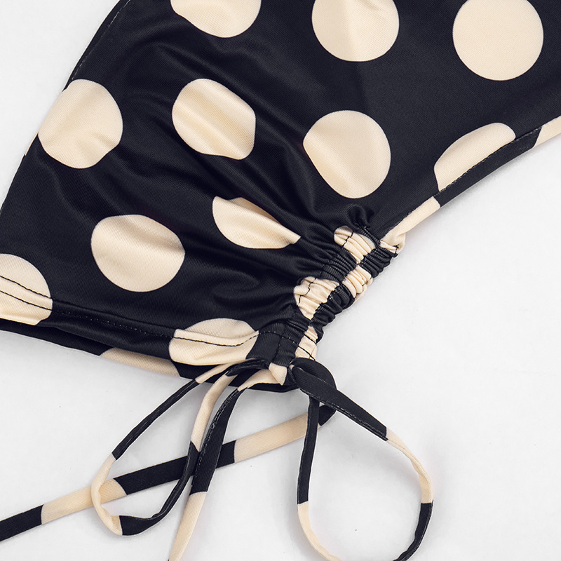 Polka Dot Lace-Up Capri Pants for Spring & Summer