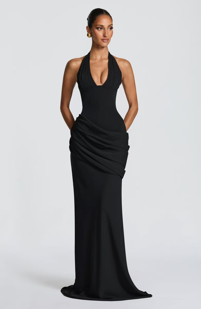 Strapless Backless Formal Gown for Evening Parties