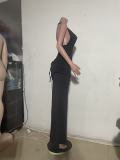 Women Strapless Sexy Backless Formal Party Dress