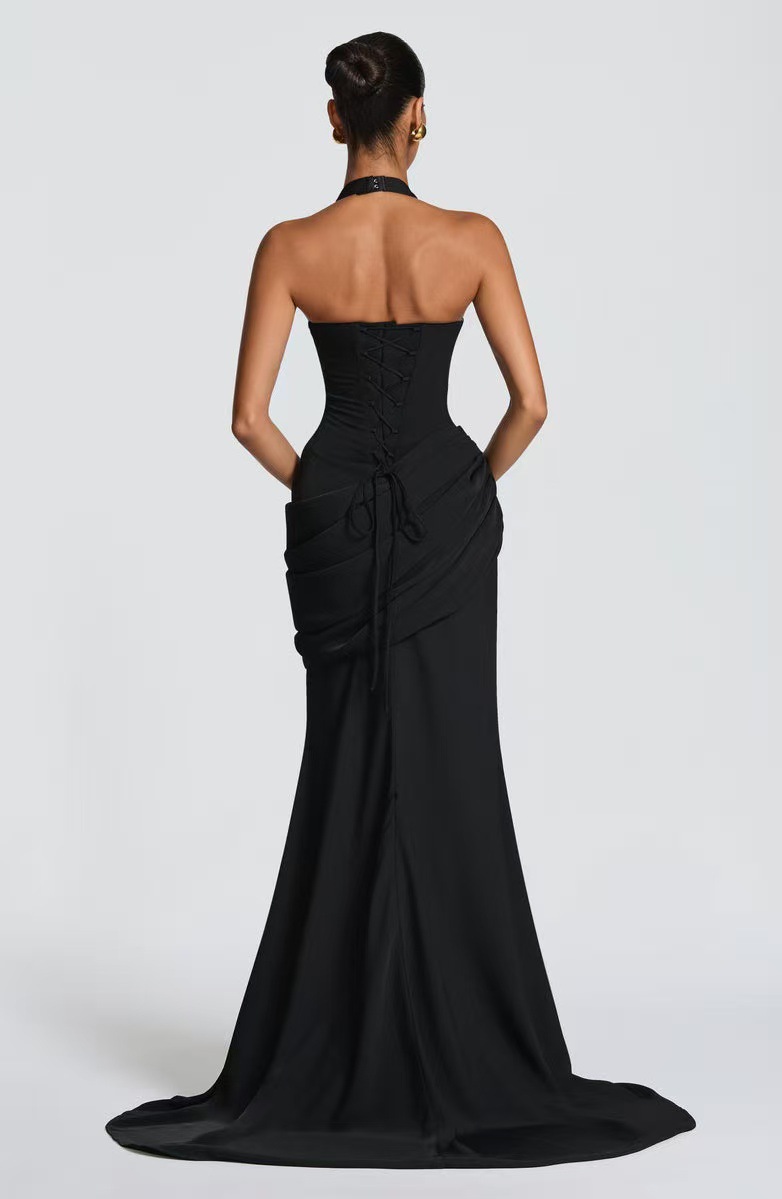 Strapless Backless Formal Gown for Evening Parties