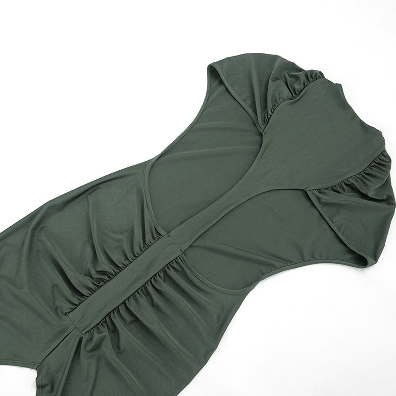 Hollow-Out Ribbon Round Neck Dress for Spring & Summer