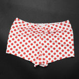 Women Spring & Summer Polka Dot Print Sexy Top & Shorts Two-Piece Set