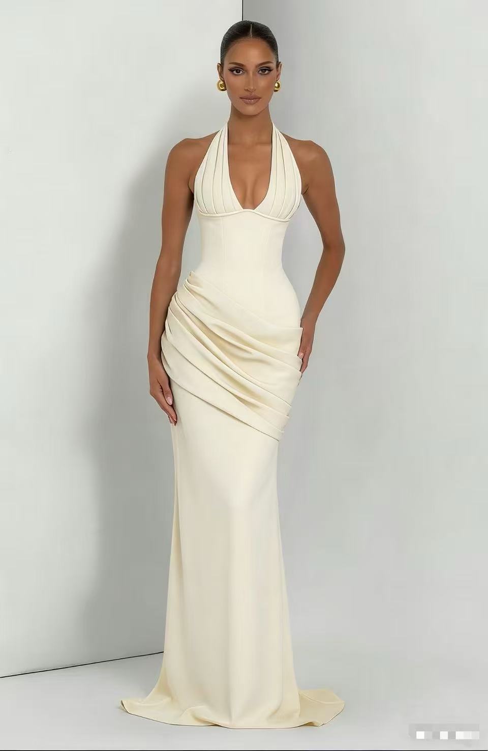 Strapless Backless Formal Gown for Evening Parties