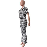 Women Print Zip Top & Pant Two-Piece Set