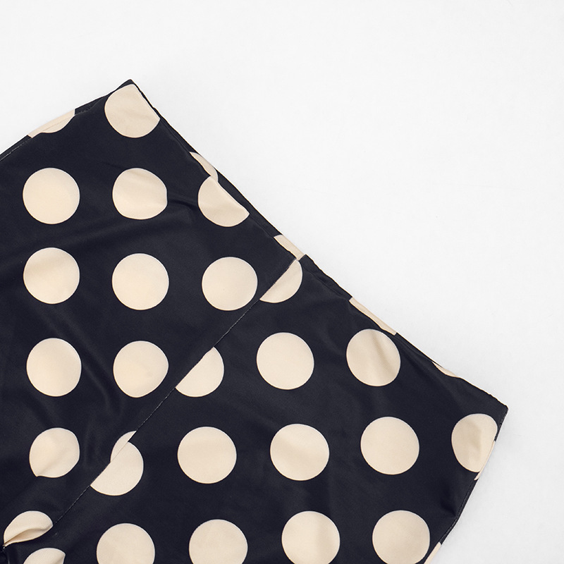 Polka Dot Lace-Up Capri Pants for Spring & Summer