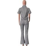 Women Print Zip Top & Pant Two-Piece Set