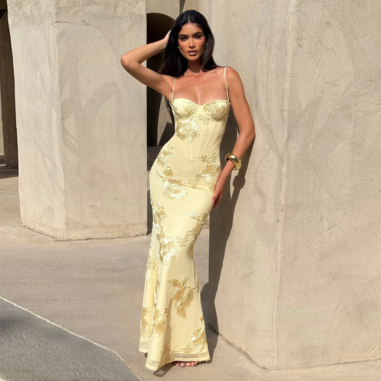 Backless Slip Dress for Formal Evening Parties