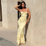 Women Sexy Slip Backless Formal Party Dress