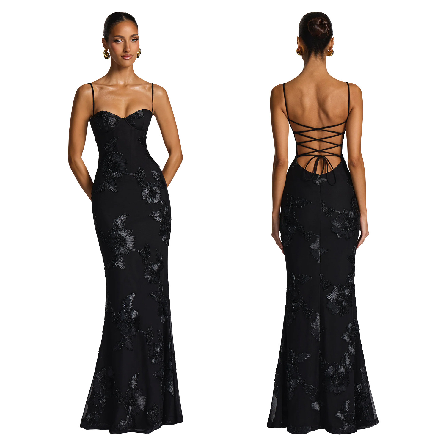 Backless Slip Dress for Formal Evening Parties