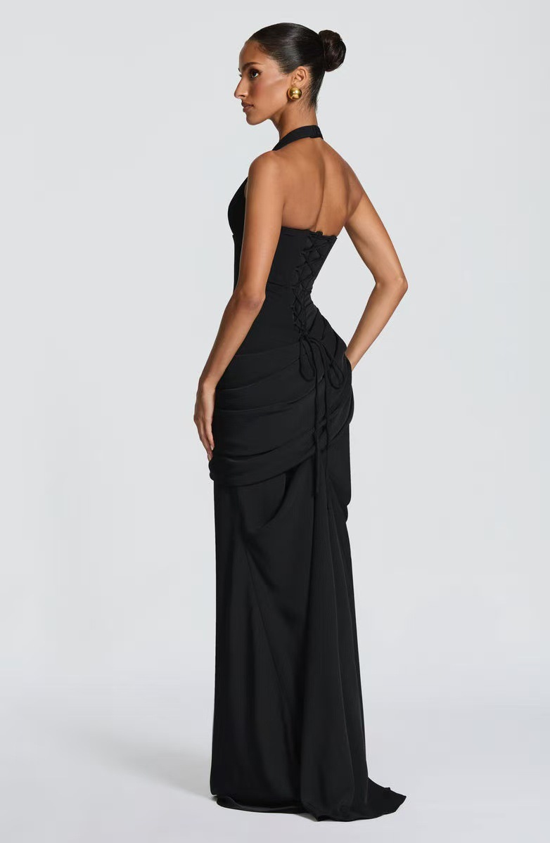 Strapless Backless Formal Gown for Evening Parties