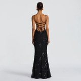 Women Sexy Slip Backless Formal Party Dress