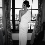 Women Spring French Style Slash Shoulder Sexy Elegant Dress