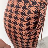 Women Print Zip Top & Pant Two-Piece Set