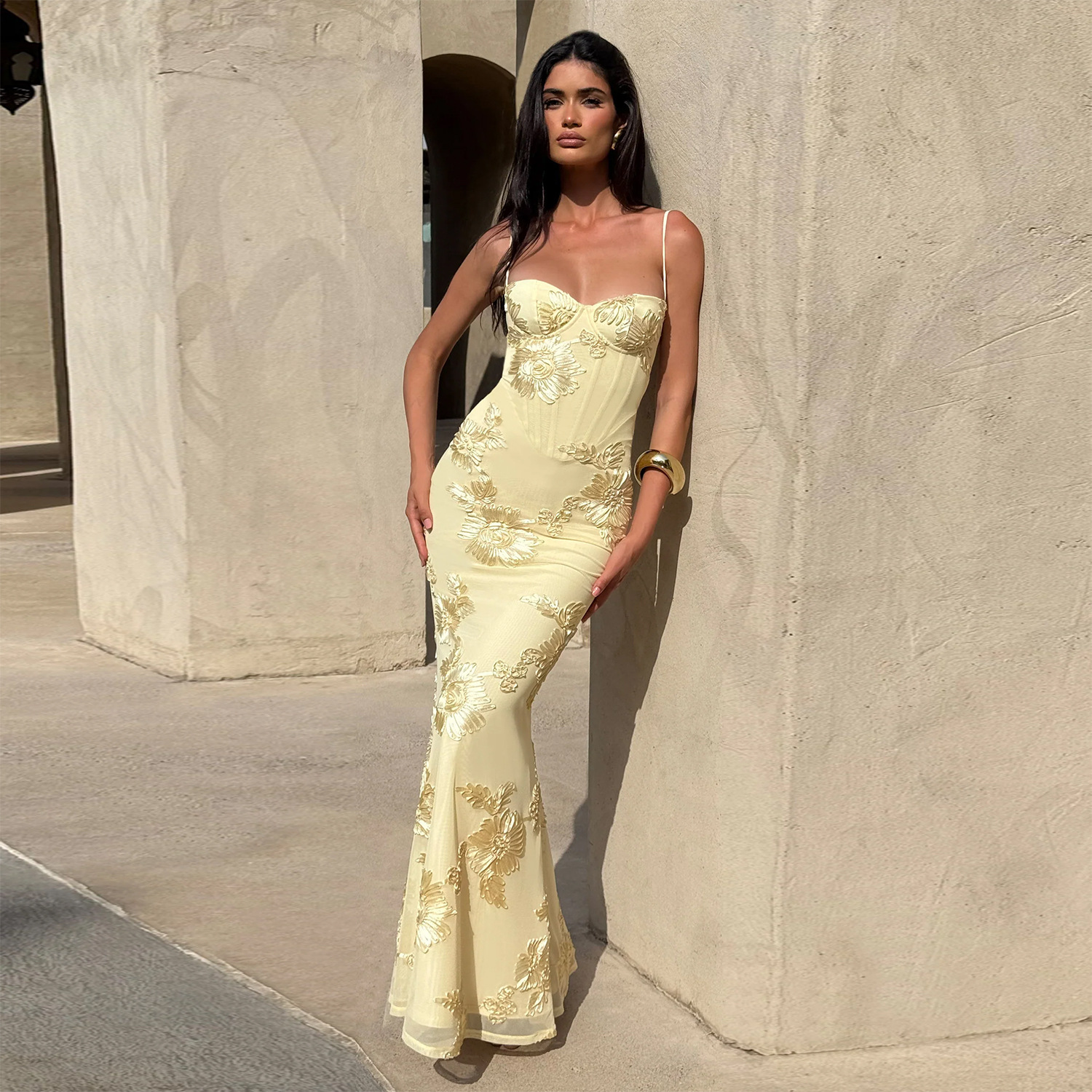 Backless Slip Dress for Formal Evening Parties