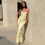 Women Sexy Slip Backless Formal Party Dress