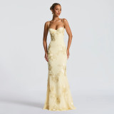 Women Sexy Slip Backless Formal Party Dress