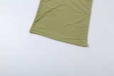 Women Spring Sexy Solid Color Sleeveless Halter Neck Slip Dress