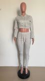 Women Autumn & Winter Lace-Up Sexy Hollow Out Hoodies & Pant Two-Piece Set