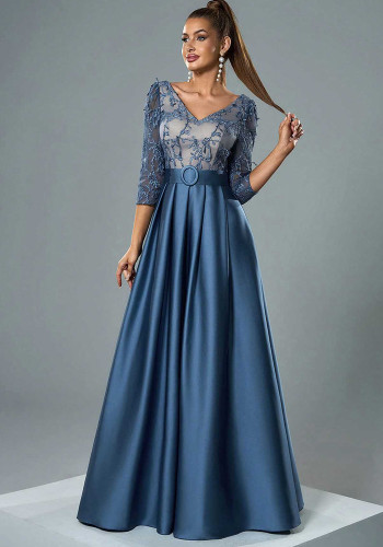 Women's Formal Party Lace Evening Dress
