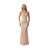 Women's French Style Spaghetti Strap Sexy Lace Ruched Maxi Dress
