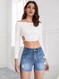 Women's Summer Ripped Denim Shorts