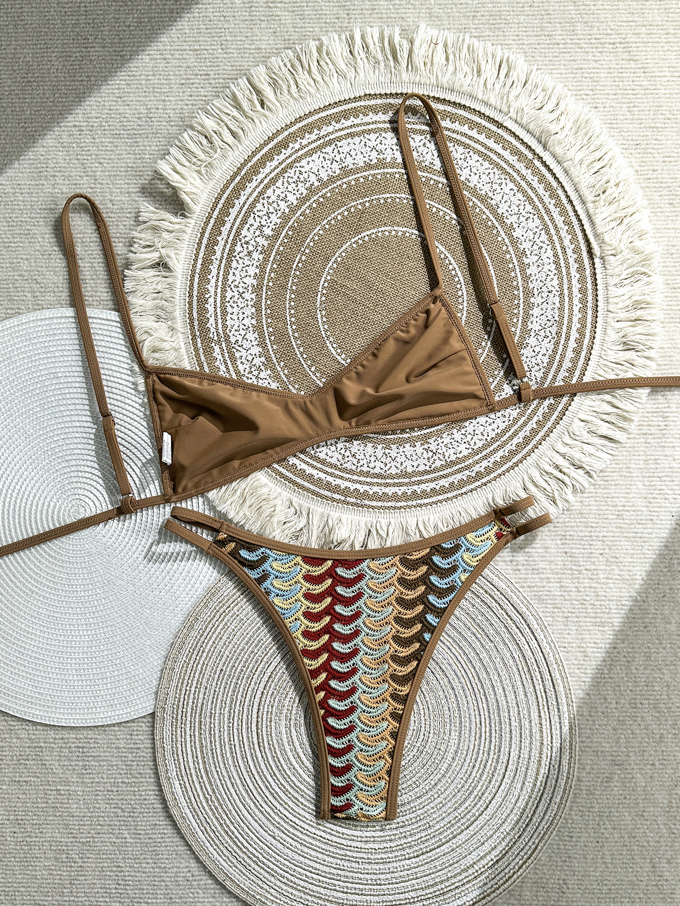 Crochet Bohemian Two-Piece Swimsuit for Beach Holidays