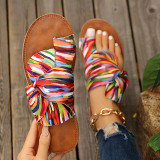 Plus Size Women's Bowknot Soft Sole Beach Sandals Slippers