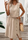 Women's Sleeveless Button Top & Skirt Two-Piece Set