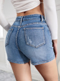 Women's Summer Ripped Denim Shorts